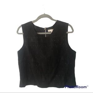 Kenar black sleeveless dress shirt